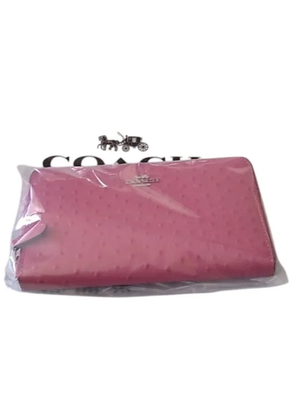 Coach F39885 Embossed Continental Wallet, SV/Strawberry - Picture 6 of 6